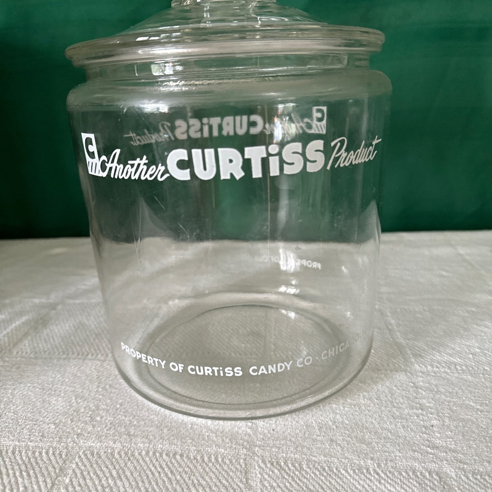Vintage Curtis candy jar With original lid
